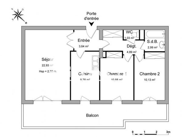 Location Appartement 3 pièces 66.27 m² - 10,BIS RUE DU FORT SAINT IRENE Lyon 69005