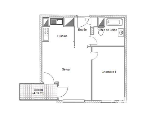 Appartement à vendre 2 pièces 46 m² Créteil