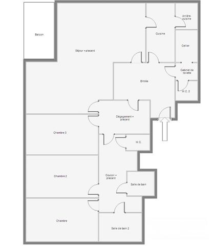 NANTES, PARC DE PROCÉ | APPARTEMENT 5 PIECES (107m² | 3ch - poss. 4ch)