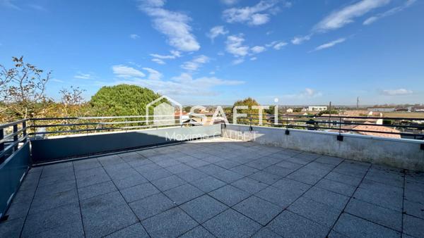 Saint-Jory: T3 dernier étage avec grande terrasse