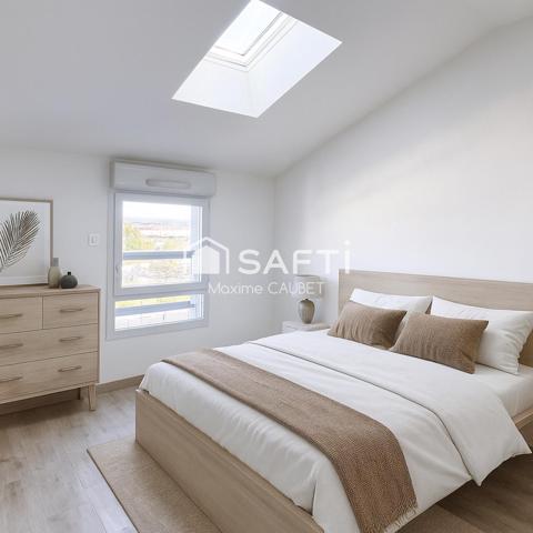 Saint-Jory: T3 dernier étage avec grande terrasse