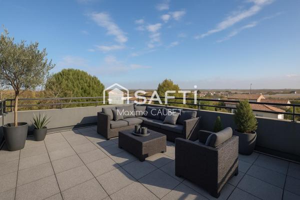 Saint-Jory: T3 dernier étage avec grande terrasse