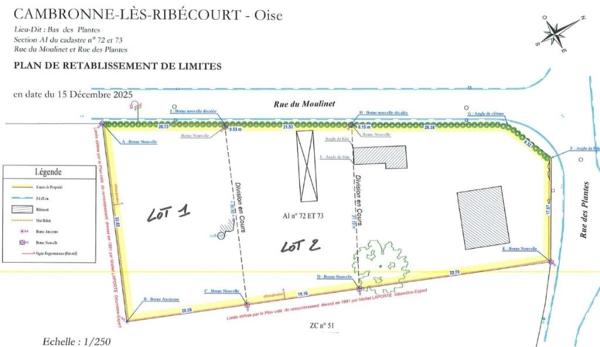 Terrain à bâtir sur la commune de Cambronne les Ribécourt (60170)