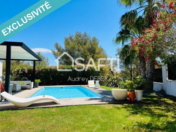 PRESTIGE, VOLUMES ET CONFORT ABSOLU : Villa contemporaine d’exception avec piscine chauffée.