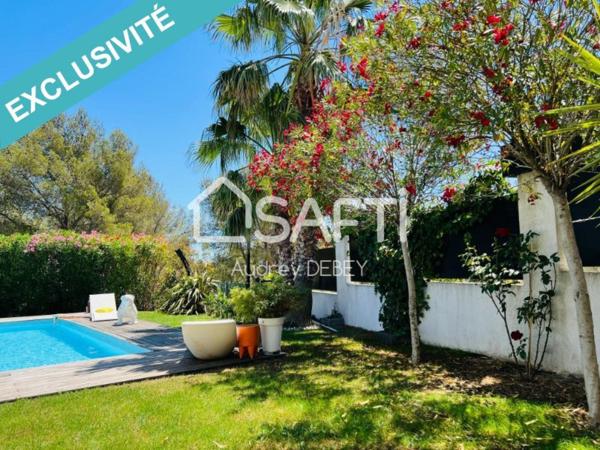 PRESTIGE, VOLUMES ET CONFORT ABSOLU : Villa contemporaine d’exception avec piscine chauffée.