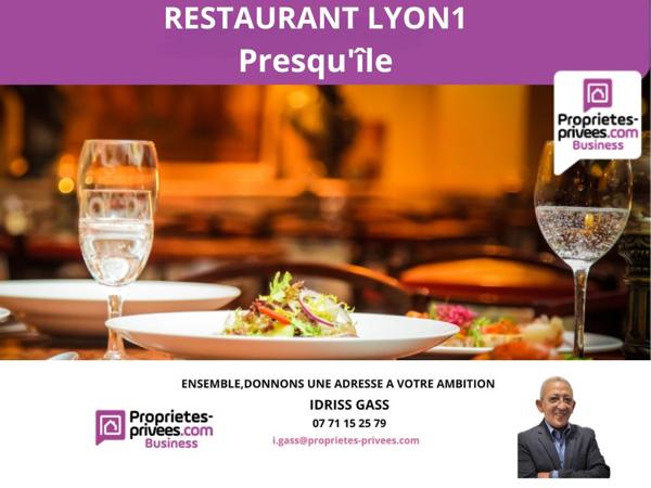 69001 LYON - RESTAURANT 50 COUVERTS, PRESQU'ÎLE
