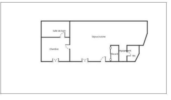 Appartement 2 pièces                                        - 44600 Saint-Nazaire Réf : 3781