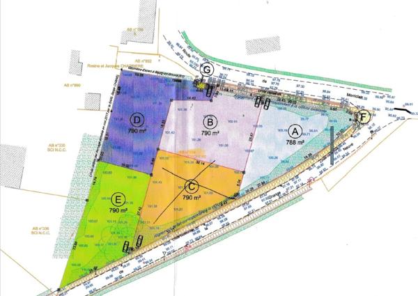 Terrain à vendre 790m² hors lotissement proche centre village  FOISSIAT (01)