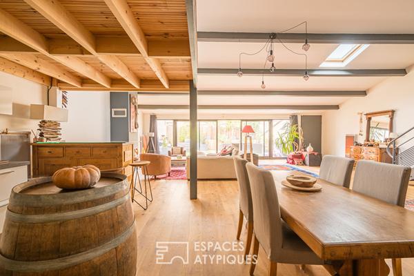 Loft avec grand garage et terrasse