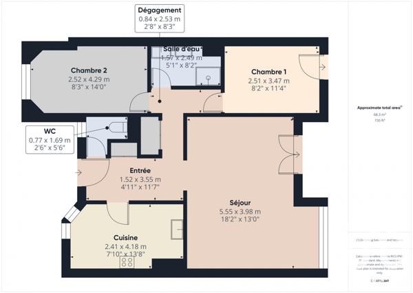 Appartement à vendre 3 pièces 69 m² Évry