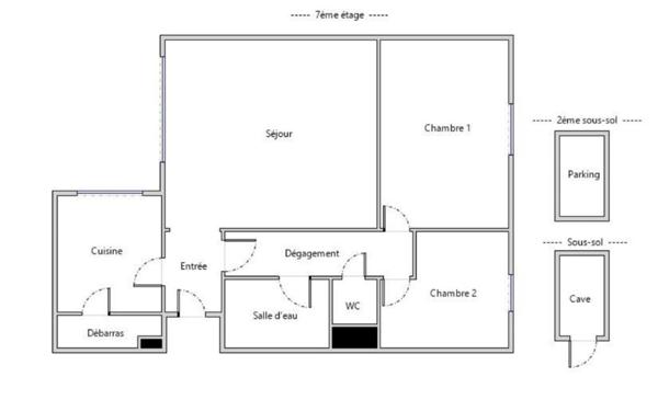 Appartement à vendre    3 pièces • 64,10 m2 Argenteuil