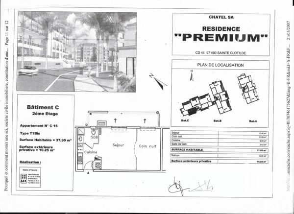Appartement 2 pièces de 47 m² à Saint-Denis (97490)