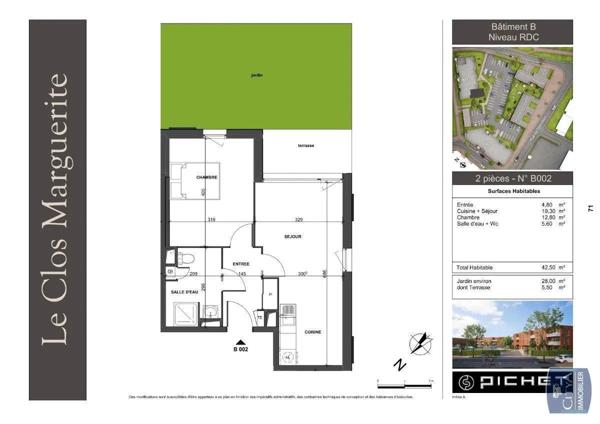 Appartement à louer 2 pièces 42.5m² Seclin (59113)