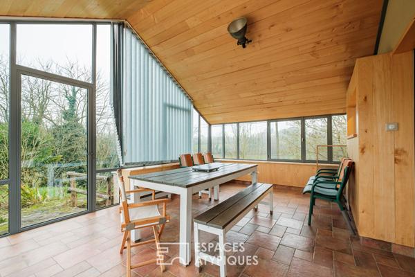 Ensemble de deux maisons avec piscine au coeur de la campagne