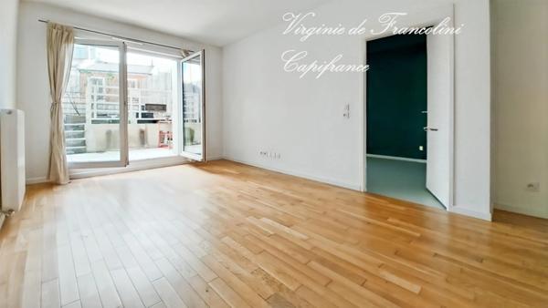 Bas de Montreuil-5mn métro Croix de chavaux L9-A vendre appartement 2 p-1er étage-JARDIN-TERRASSE-Immeuble 2015