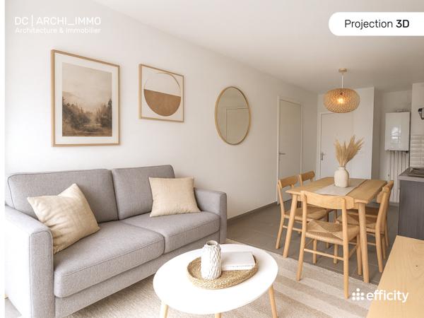 Appartement 2 pièces - 40 m² Exclusivité efficity