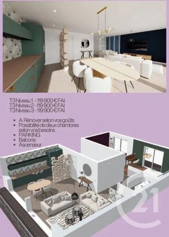 Appartement F2 Bis à vendre  2 pièces - 37,19 m 2   TROCHE  - 19
