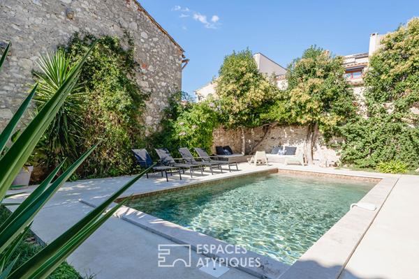 Maison de maître rénovée avec jardin et piscine à proximité de Narbonne