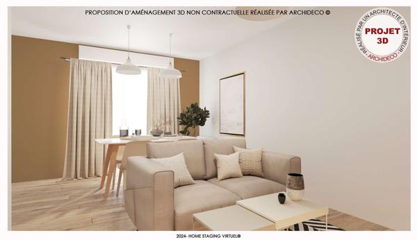LOCATION: appartement de 3 pièces (56 m²) à ROYAN