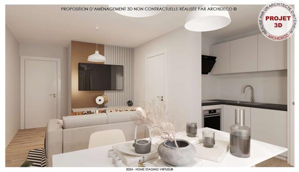 LOCATION: appartement de 3 pièces (56 m²) à ROYAN