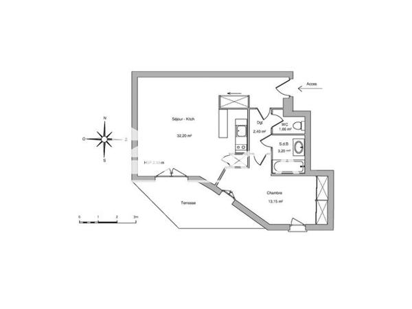 Location Appartement 2 pièces 52.6 m² - 129 AVENUE LEON BLUM Agen 47000