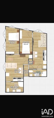 Appartement à vendre 4 pièces 81 m² Hauts de Bienne