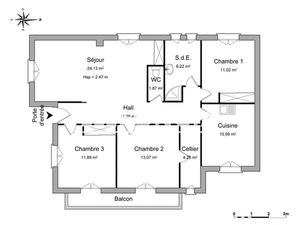 Location Appartement 4 pièces 94.71 m² - 5 AVENUE PRECILHON Oloron Sainte Marie 64400