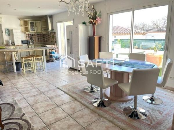 Languedocienne 4 chambres + F2 indépendant garage sur parcelle de 680m2