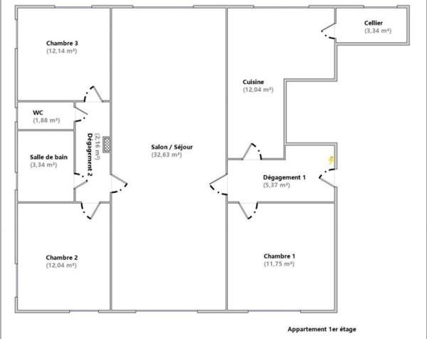 Appartement 5 Pièces - 97 m² - Centre-ville de Saint-Avold