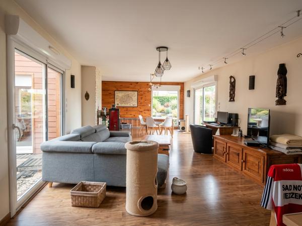 Maison de plain pied T6 ossature bois avec jardin