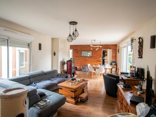 Maison de plain pied T6 ossature bois avec jardin