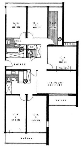 92260 Fontenay aux Roses - Mairie / Rue Boucicaut - Appartement de 120 m² - 4 chambres - BOX