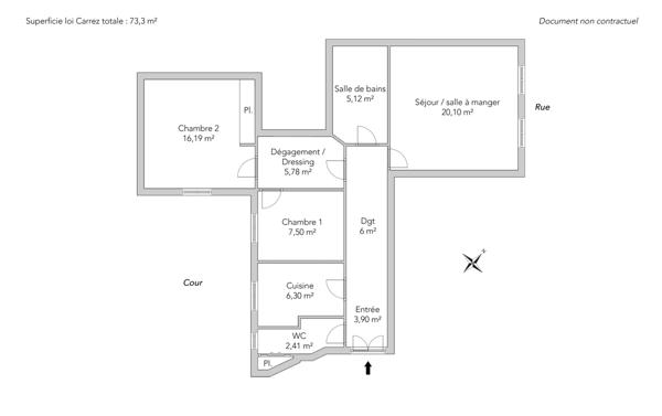 Appartement Paris 17e - COURCELLES / MONCEAU