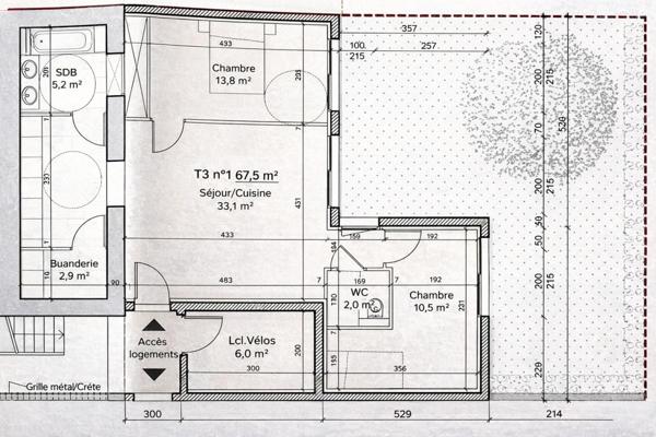 Appartement  3 pièce(s) 67 m2