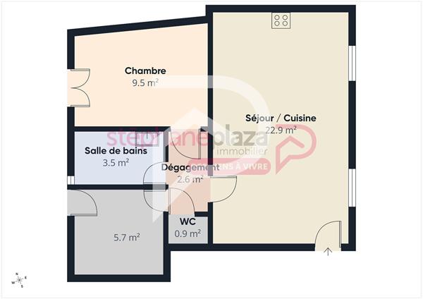 Appartement 3 pièces 45 m2