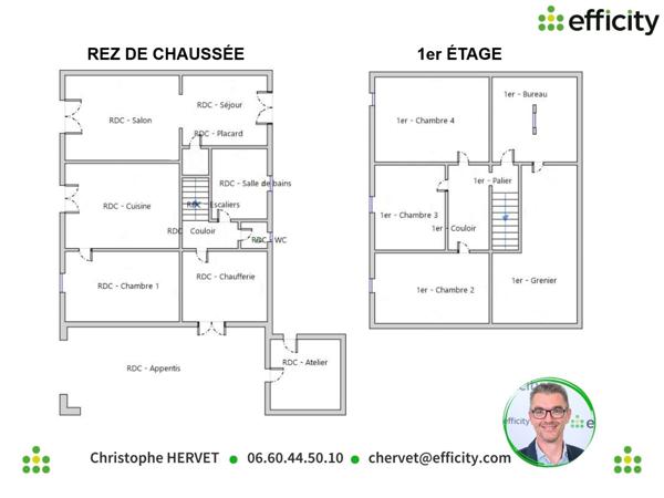 Maison 6 pièces - 152 m² Exclusivité efficity