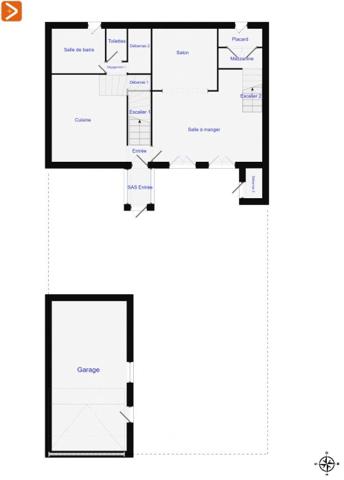 Maison mitoyenne 1 côté Champigneulles Bellefontaine 100 m²