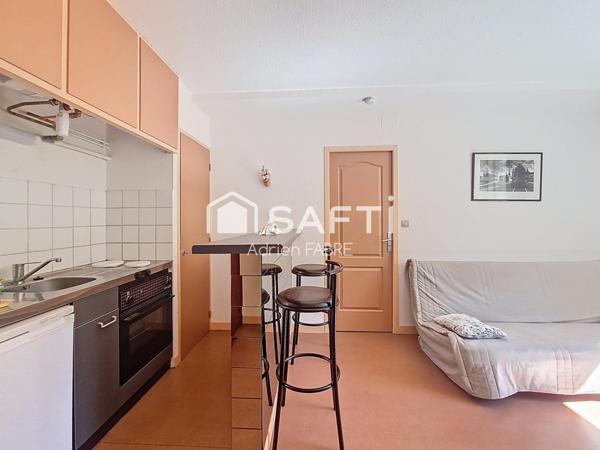 Appartement T2 à vendre 30m², meublé, cave, centre-ville Ax les thermes.