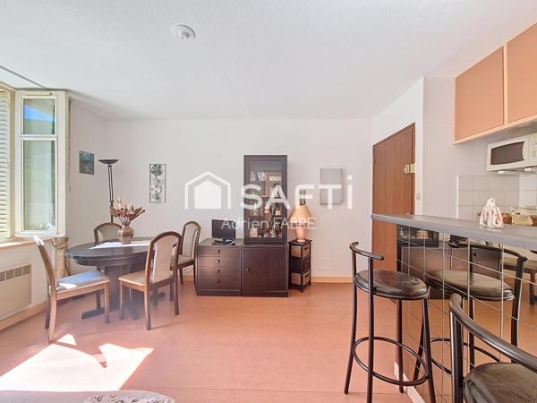 Appartement T2 à vendre 30m², meublé, cave, centre-ville Ax les thermes.