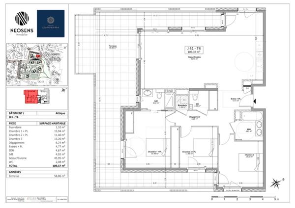 Appartement à vendre 4 pièces COLLONGES SOUS SALEVE (74)