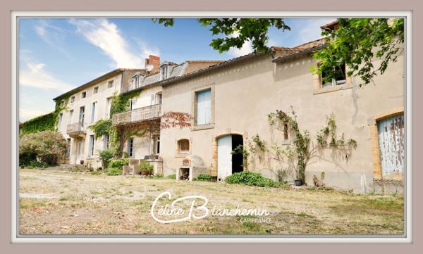 Propriete à vendre 32 pièces proche de CARCASSONNE (11) 2 habitations 522m2+ parc 2,82 hectares + dépendances