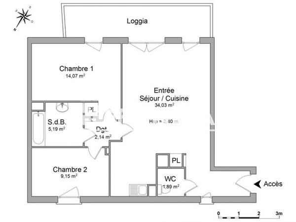 Location Appartement 3 pièces 66.47 m² - RUE DE MAISSIN Brest 29200