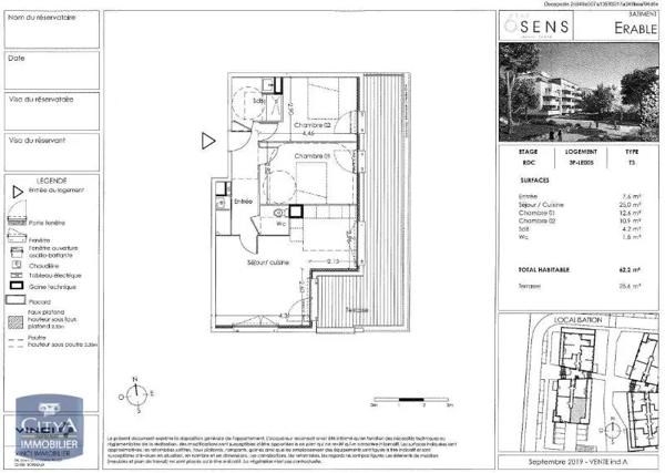 Appartement à louer 3 pièces 62.2m² Villenave-d'Ornon (33140)