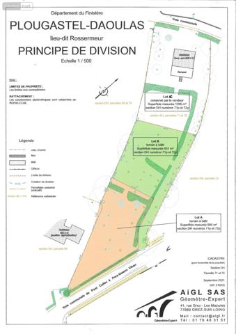 Terrain à Batir à vendre à Plougastel-Daoulas dans le Finistère (29470), ref : PLOUG-TERRAIN A