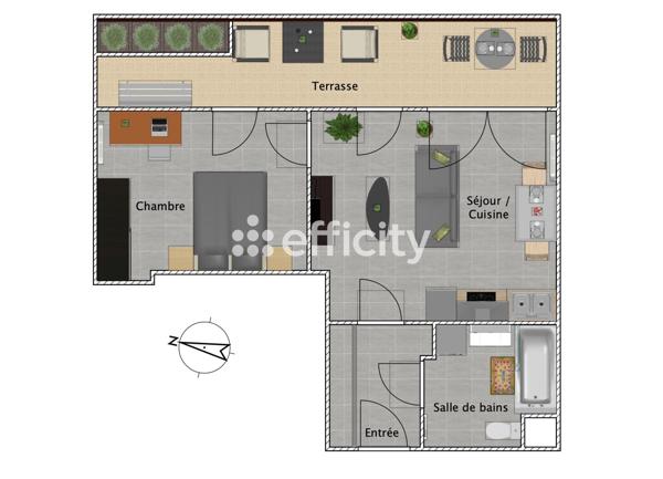 Appartement 2 pièces - 40 m²