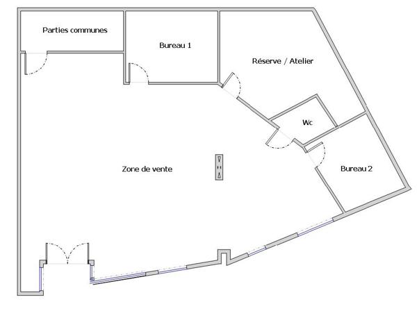 EXCLUSIVITE , MANOSQUE, LOCAL COMMERCIAL de 144 m² en RDC de l'immeuble du MANUESCA