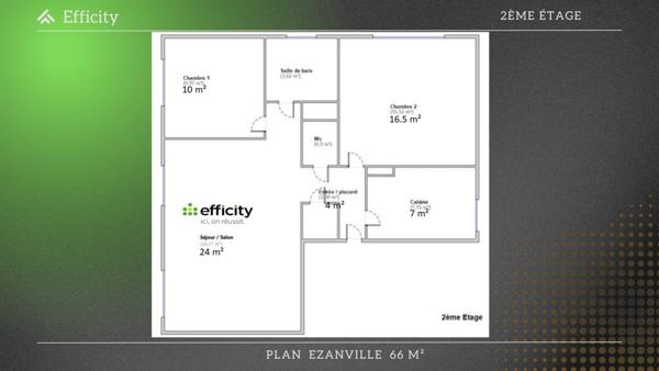 Appartement 3 pièces - 66 m²