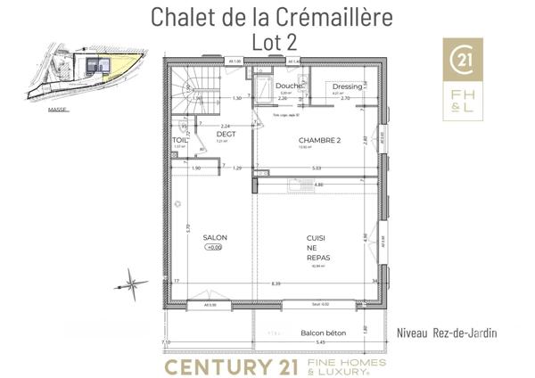 Appartement F6 à vendre  6 pièces - 161,44 m 2   ST GERVAIS LES BAINS  - 74