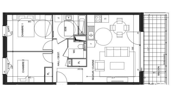 Appartement à vendre 3 pièces 64 m² Annecy