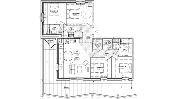 Appartement à vendre 5 pièces 95 m² Lyon 7